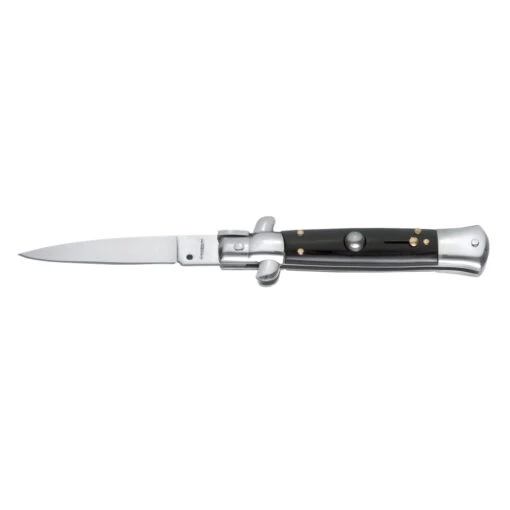 Couteau Automatique Magnum Sicilian Needle Dark Wood Manche Pakkawood Boker Magnum