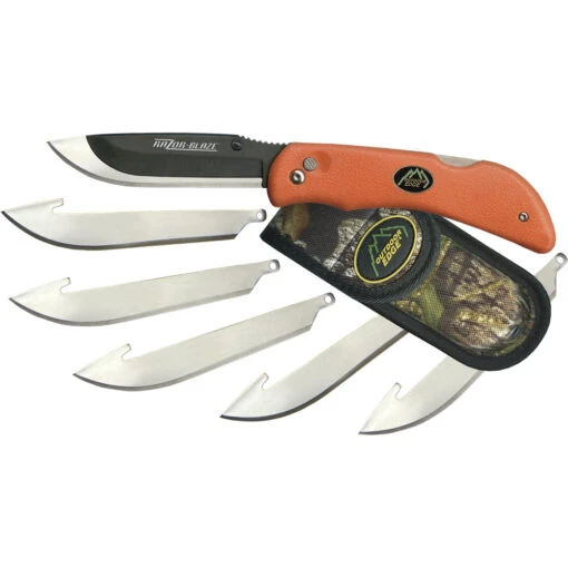 Couteau Pliant Multi-fonctions Razor Blaze (+6 Lames) Manche Caoutchouc Outdoor Edge