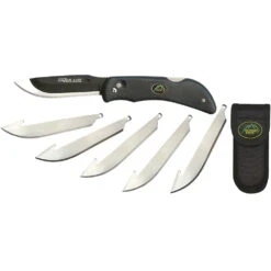 Couteau Pliant Multi-fonctions Razor Lite (+6 Lames) Manche Caoutchouc Outdoor Edge