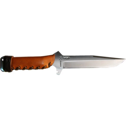 Couteau De Chasse X Wild Cuir Gold Manche Cuir Wildsteer