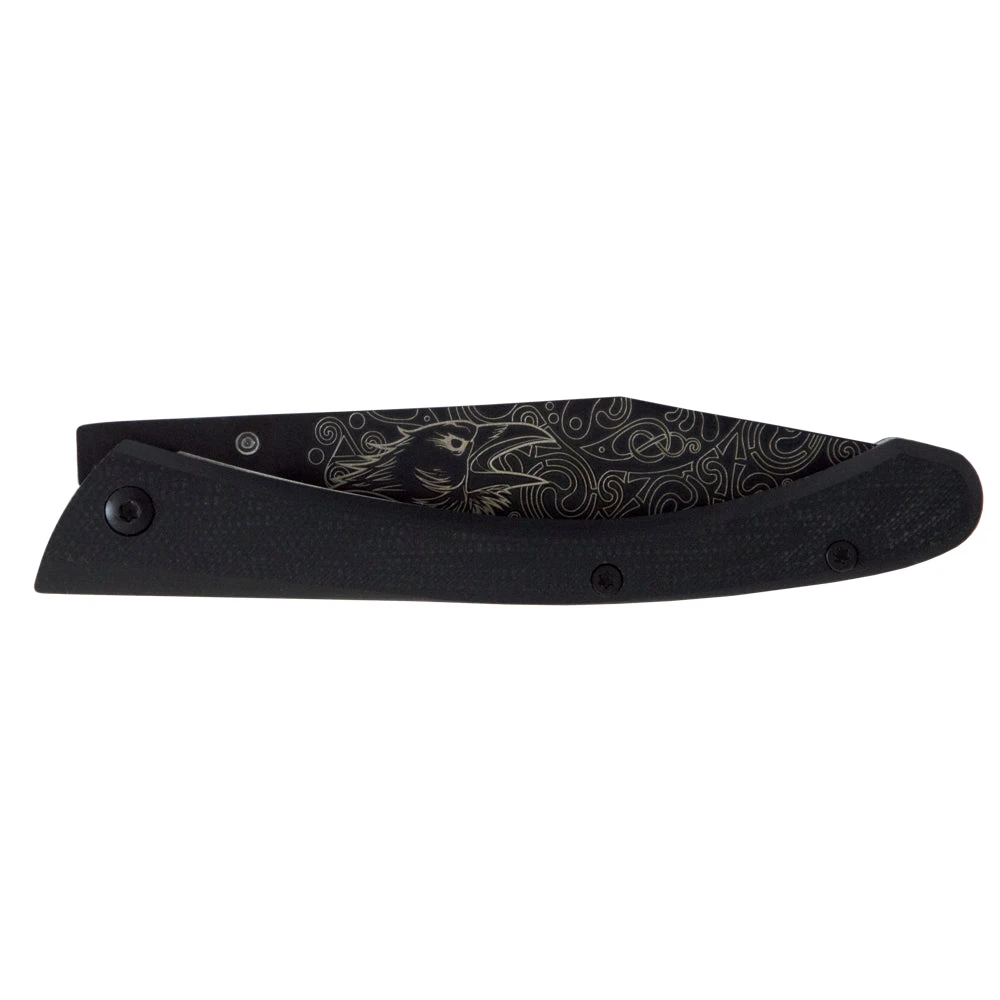 Couteau De Poche C63 Dieu Lug Noir Manche G10/Acier Lug – Image 4