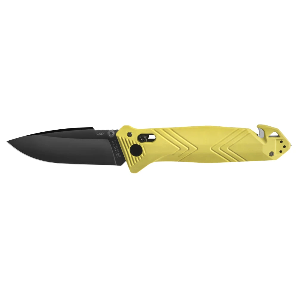 Couteau De Poche CAC Lisse 4 Fonctions Jaune Manche PA6 TBOUTDOOR
