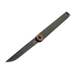 Couteau De Poche Kaizen Green Canvas Micarta Manche Micarta Boker Plus