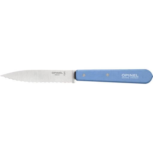 Couteau D'office Cranté N°113 Azur Manche Bois De Charme Opinel