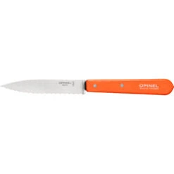 Couteau D'office Cranté N°113 Mandarine Manche Bois De Charme Opinel