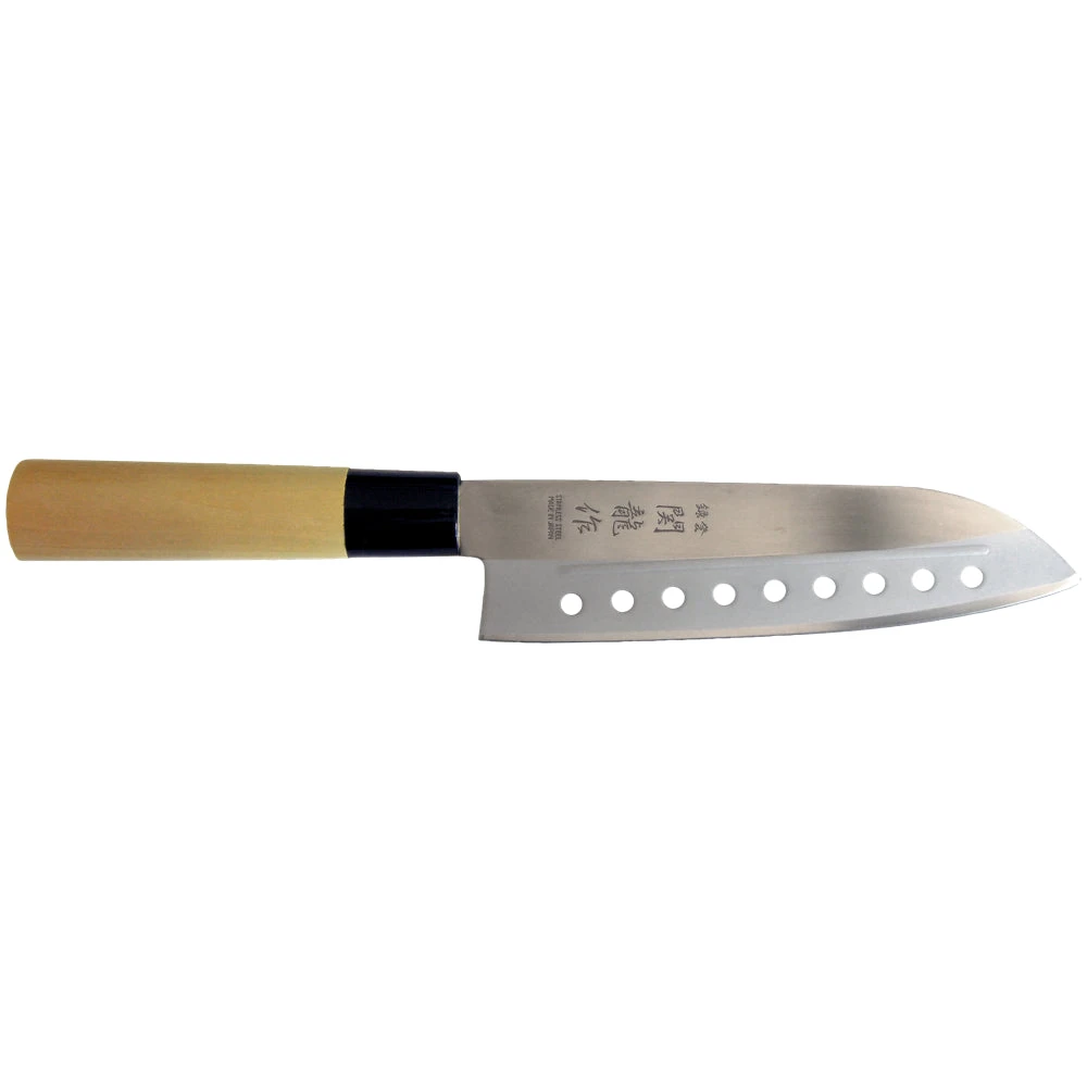 Santoku Ajouré Manche Bois Sekiryu