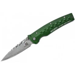 Couteau Pliant Damas Tsuchi Vert | Mcusta